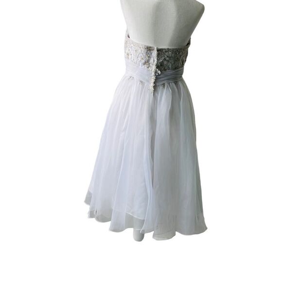 Alfred Angelo Sapphire White Tea Length Dress - Picture 3 of 16